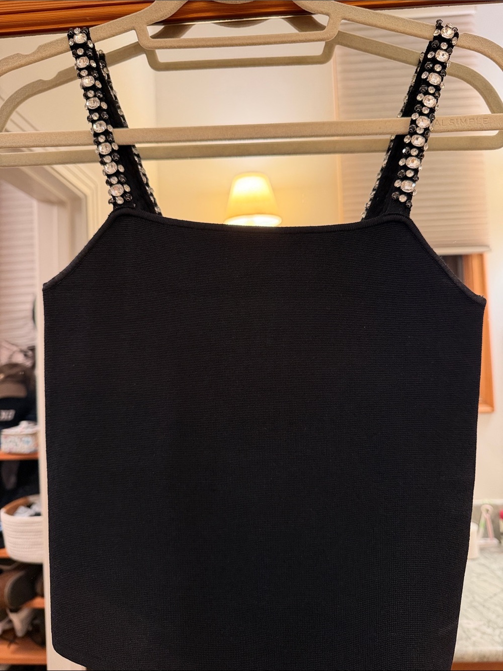 House of Harlow black tank with rhinestones